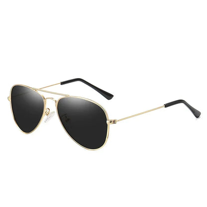 Kids' Polarized Pilot Sunglasses – Classic Metal Frame Children's Eyewear with UV400 Protection for Girls & Outdoor Activities