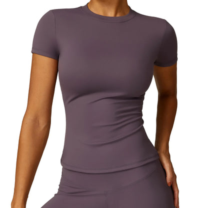 Camiseta de running NCLAGEN para mujer – Top deportivo transpirable de manga corta para gimnasio, yoga, fitness, entrenamiento y ropa deportiva