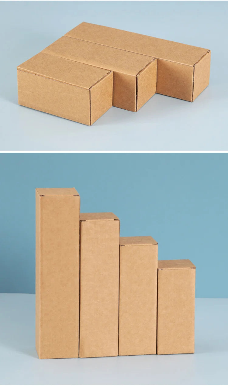 20PCS Corrugated Cardboard Shipping Boxes – Rectangular Paper Packaging Boxes for Gifts, Mailers & Storage