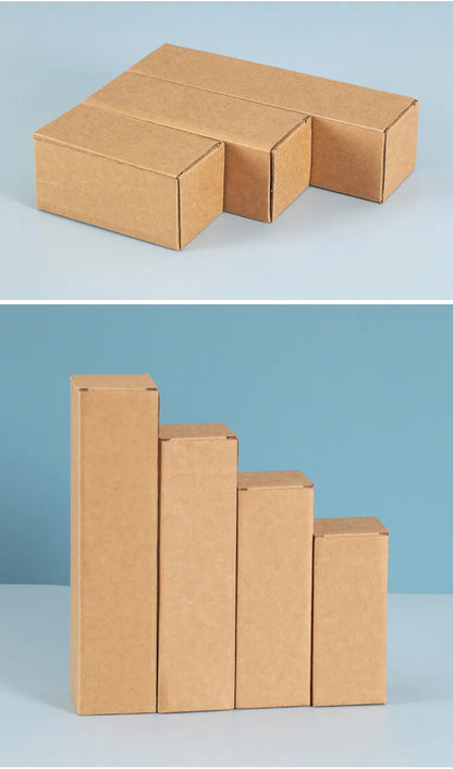 20PCS Corrugated Cardboard Shipping Boxes – Rectangular Paper Packaging Boxes for Gifts, Mailers & Storage