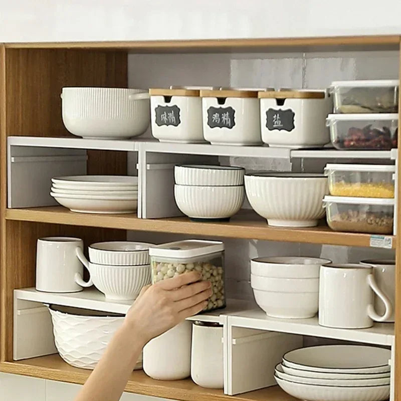 Estante Organizador Expandible para Gabinete de Cocina – Estante Ajustable para Especias y Platos