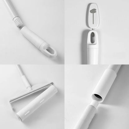Long Handle Lint Roller – Retractable Pet Hair & Dust Remover for Clothes, Furniture, Bedding & Upholstery