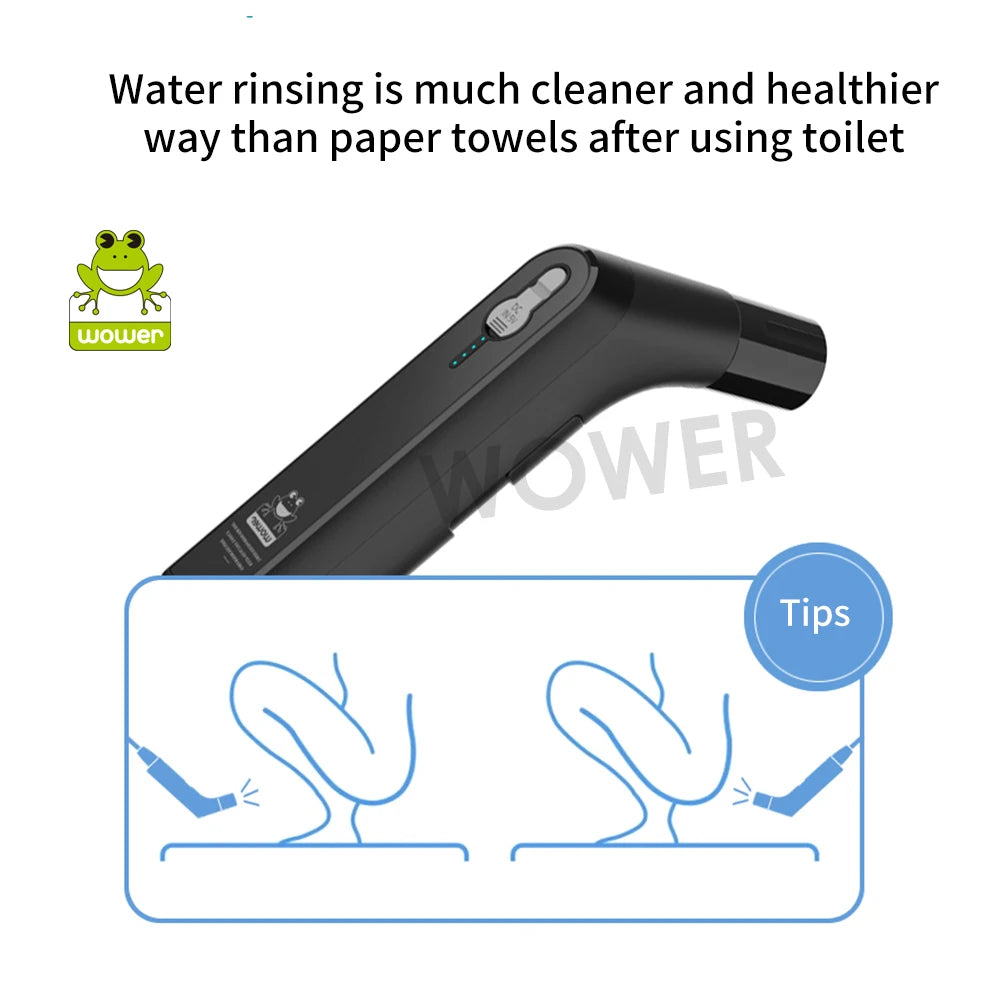 Pulverizador de bidé eléctrico portátil de 2.5L – Bidé de viaje recargable para higiene personal con boquilla Shataf de mano para camping, baño y limpieza sobre la marcha