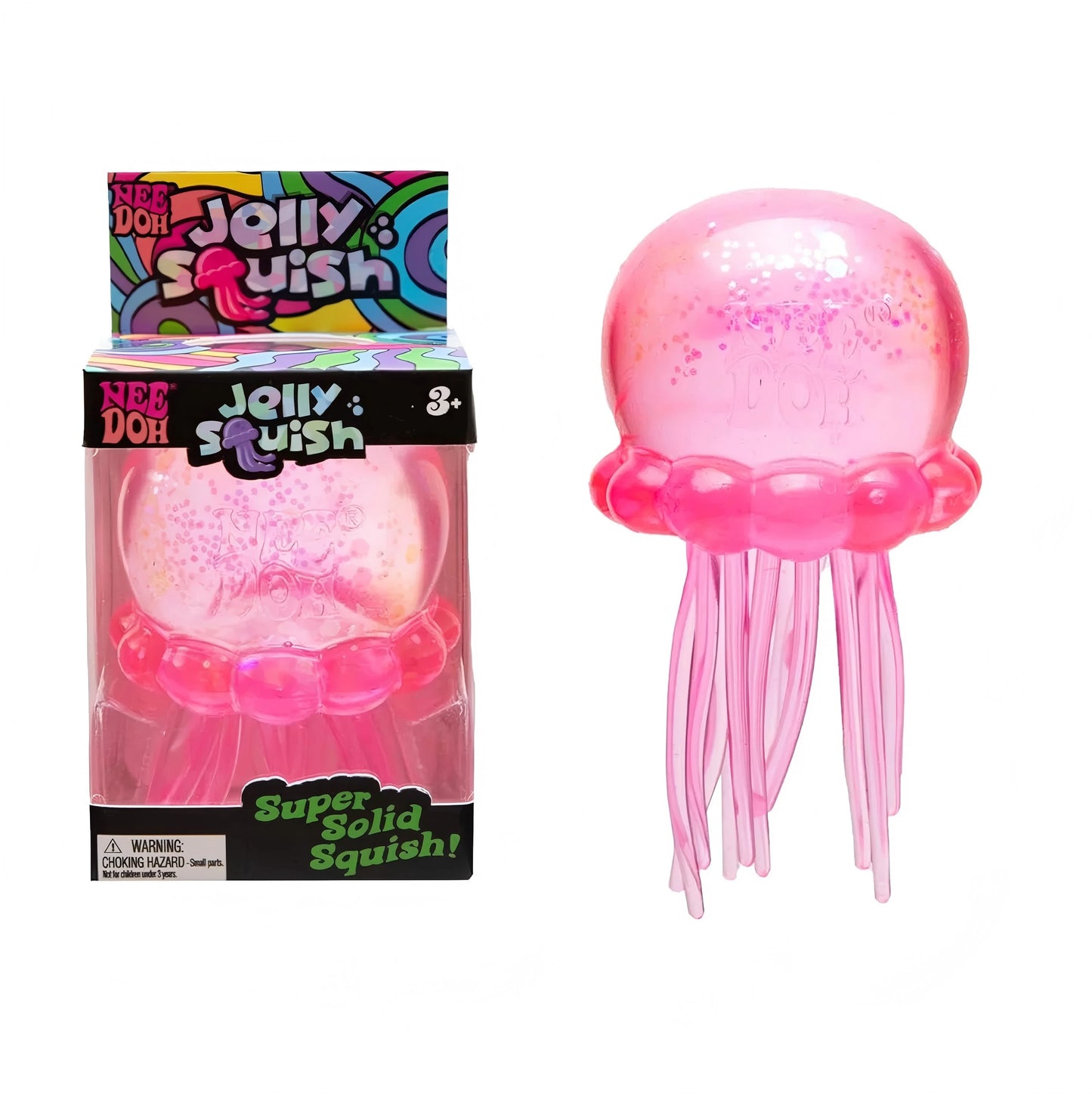 Trending Nee Doh Jellyfish & Cube Squish Toy – Soft Jelly Squeeze Stress Relief Fidget Toy, Sensory NeeDoh for Kids & Adults