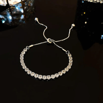 Women’s Fashion Four Leaf Grass Gold Color Adjustable Bracelet Korean Style Wedding Party Jewelry