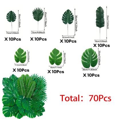 Hawaiian Luau Party Decorations Set – Tropical Beach-Themed Party Supplies with Grass Table Skirt & Hibiscus Flowers for Celebrations