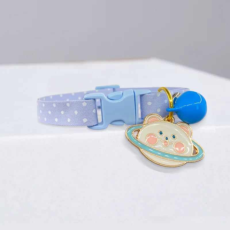 Cute Avocado Cat Collar – Adjustable Plaid Pet Collar with Bell & Candy Avocado Pendant, Cartoon Necklace for Cats & Small Dogs