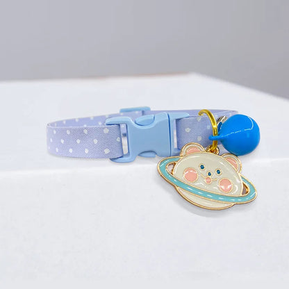 Cute Avocado Cat Collar – Adjustable Plaid Pet Collar with Bell & Candy Avocado Pendant, Cartoon Necklace for Cats & Small Dogs