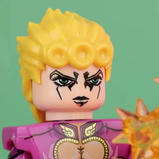 JoJo's Bizarre Adventure Building Blocks – JJBA Mini Action Figure Toy Set, DIY Construction Blocks & Collectible Display Figures