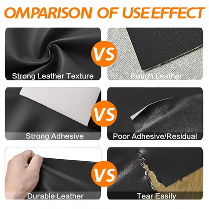 0.9mm Self Adhesive Soft PVC Artificial Leather Repair Patch for Sofas, Chairs, Furniture & DIY Crafts