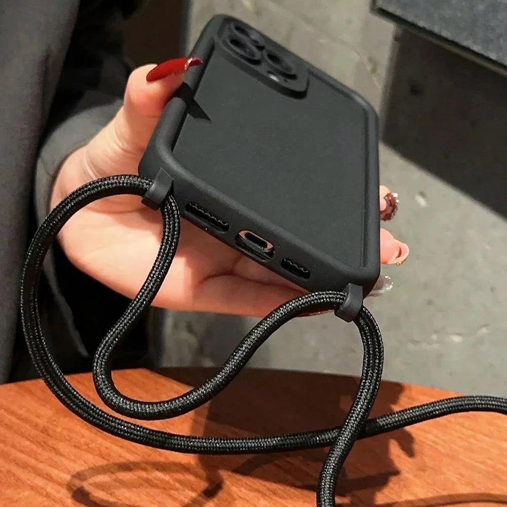 Funda Cruzada para Teléfono con Cordón Ajustable – Cubierta Protectora Suave para iPhone 17, 16, 16E, 15, 14, 13, 12, 11, X, XS, 8 Plus y SE 2022, Funda para Teléfono de Hombro con Manos Libres