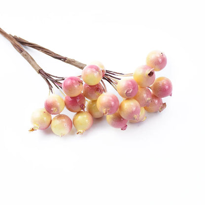 20/50PCS Artificial Pomegranate Flowers – DIY Floral Craft Decorations for Candy Boxes, Christmas Parties, Wedding Arches, Bouquets, Hairpins & Brooches