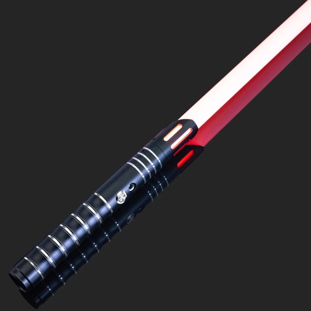 RGB Metal Lightsaber – Dueling Smooth Swing Laser Sword, 16 Color Changing & 16 Sound Effects, FOC Rave Flashing Toy Saber