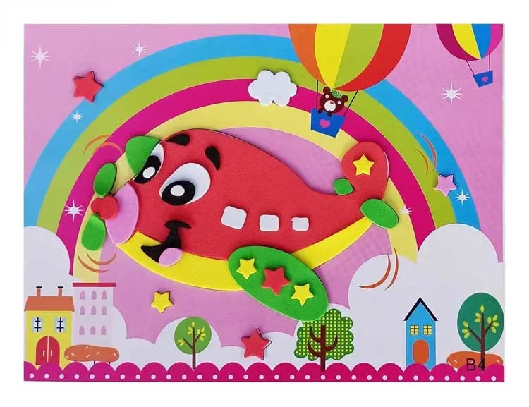 10/20PCS Pegatinas de Animales 3D de Goma EVA – Juego de Manualidades de Puzle de Dibujos Animados para Niños, Juguete Educativo Creativo, Regalo de Actividad Artística de Múltiples Diseños