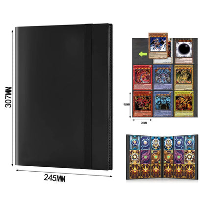Album classeur de cartes de collection à 9 pochettes – Organisateur de rangement de cartes Pokémon et Yu-Gi-Oh grande capacité