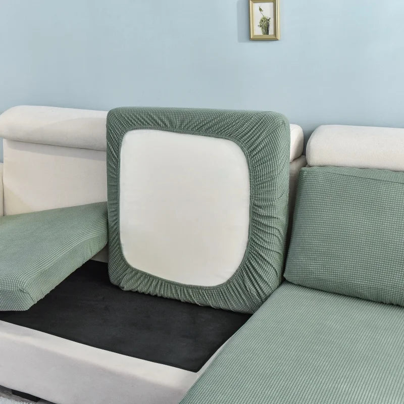 Polar Fleece Sofa Seat Cushion Cover – Stretch Furniture Protector for Pets, Kids & Living Room