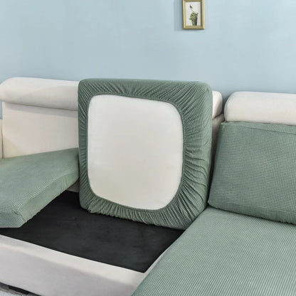 Polar Fleece Sofa Seat Cushion Cover – Stretch Furniture Protector for Pets, Kids & Living Room