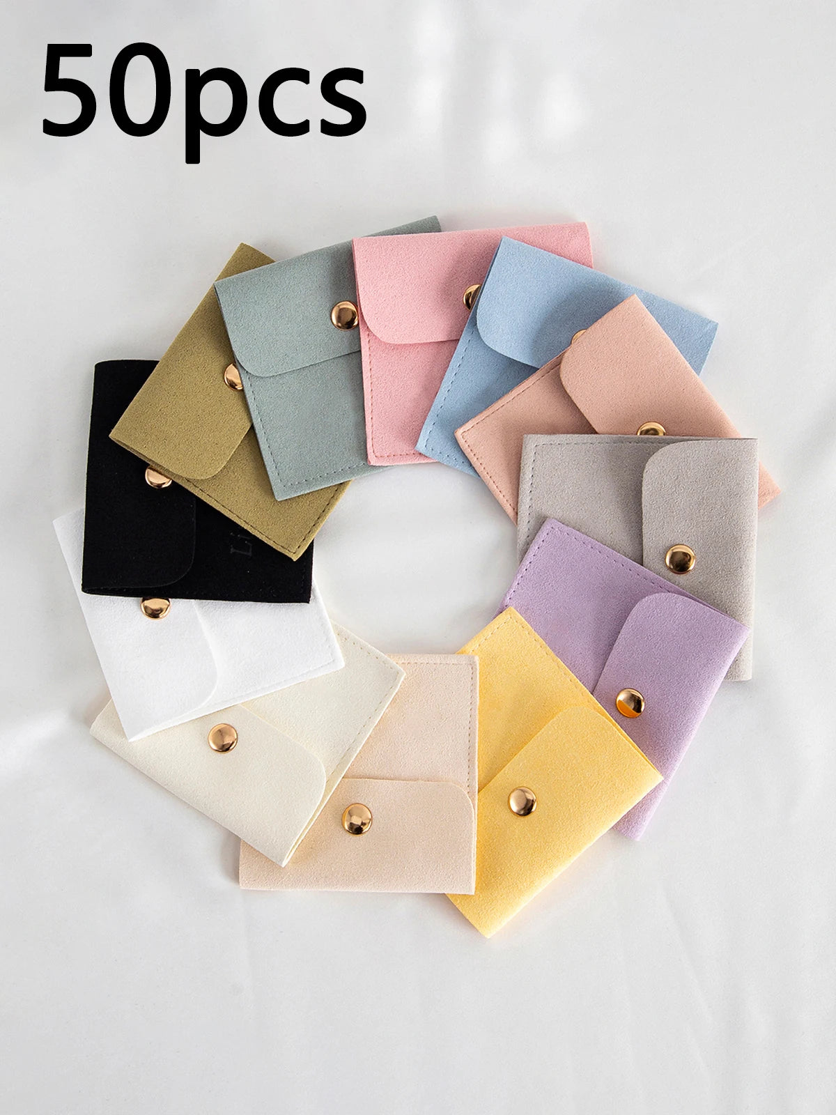1/10/50PCS Microfiber Velvet Jewelry Gift Bags – Soft Pouches for Earrings, Necklaces, Christmas, Weddings, Candy Favors & Gift Packaging