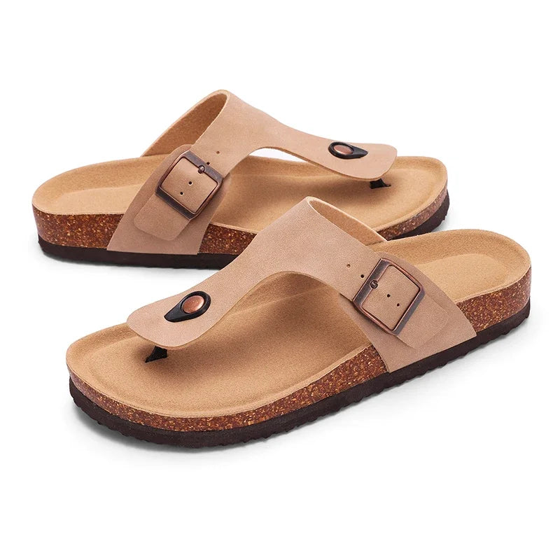 Zuecos de ante Crestar Cork – Zapatillas tipo mules unisex antideslizantes con soporte para el arco del pie