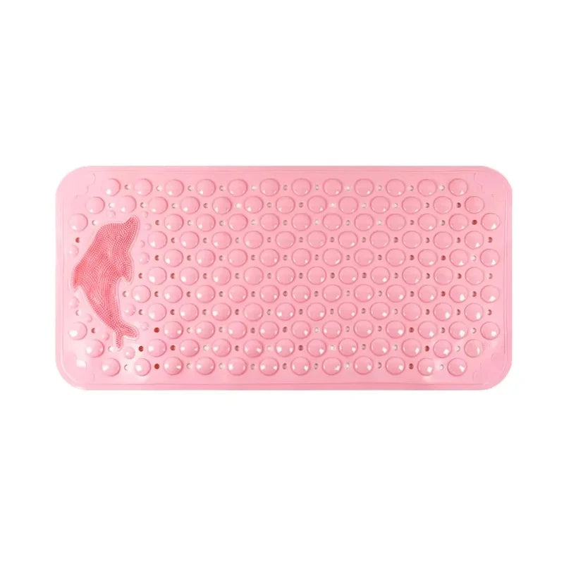 Dolphin PVC Bath Mat 35x70cm – Non-Slip Bathroom Shower Rug with Massage Texture for Bathtub & Floor