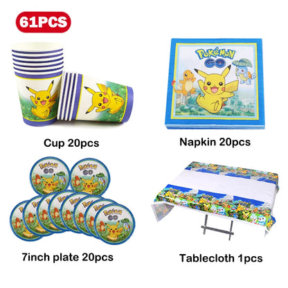 Pokémon Birthday Gift Bags – Pikachu Candy Loot Bags for Party Decorations, Goody Bags & Fillers Supplies