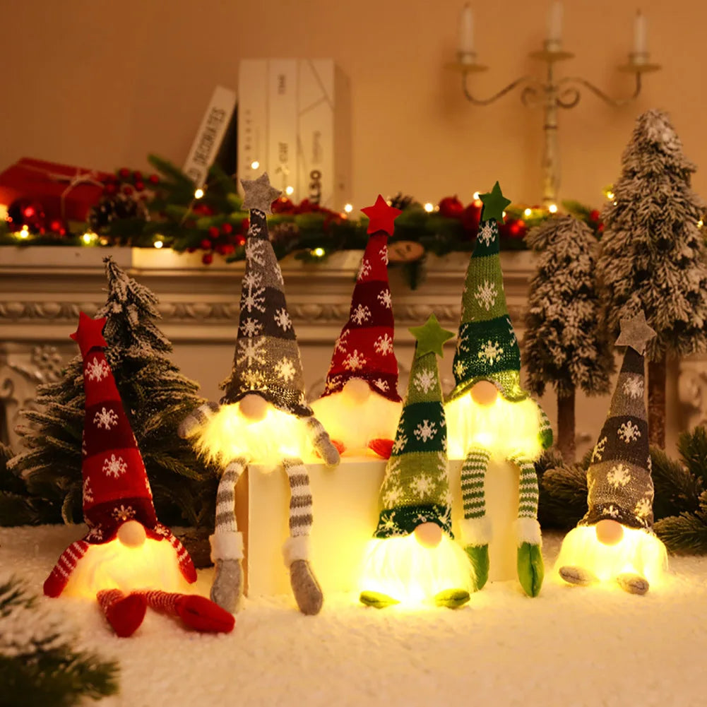 2026 Glowing Gnome Christmas Doll – Faceless Merry Christmas Decoration for Home, Navidad & New Year Holiday Gifts
