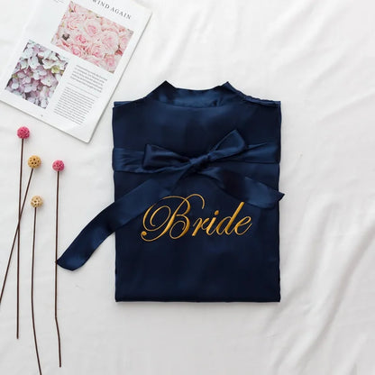 Women’s Summer Lace Kimono Robe – Bride & Bridesmaid Wedding Sleepwear Embroidered Bathrobe Night Dress