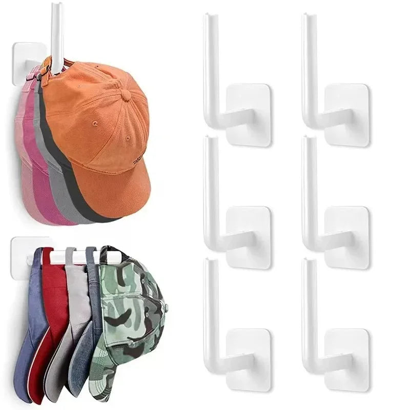 Baseball Cap Holder Wall Mount No-Drill Adhesive Hat Rack Organizer & Display for Caps