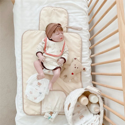 Matelas à Langer Pliable Imperméable – Tapis à Langer de Voyage Portable pour Nouveau-nés avec Design Respirant et Anti-fuites