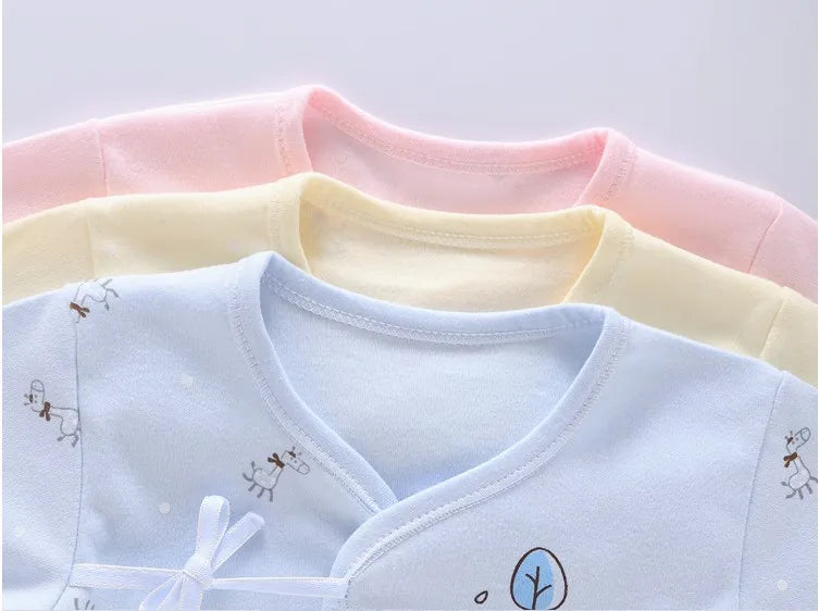 Conjunto de ropa de bebé de 7 piezas para recién nacido – Bonito conjunto de camiseta, pantalones y gorro de algodón con estampado de dibujos animados para bebés y niñas