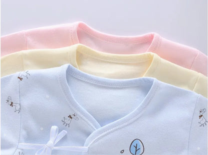 Conjunto de ropa de bebé de 7 piezas para recién nacido – Bonito conjunto de camiseta, pantalones y gorro de algodón con estampado de dibujos animados para bebés y niñas
