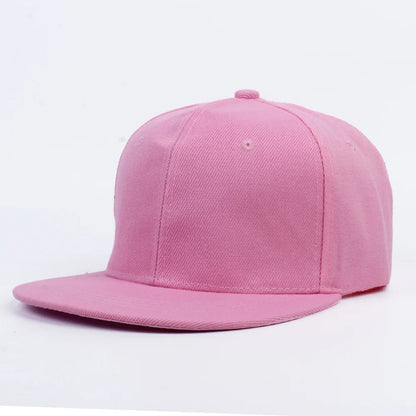Classic Plain Snapback Baseball Cap – Adjustable Unisex Flat Brim Hat for Casual, Streetwear & Outdoor Wear