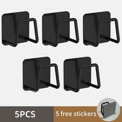 Soporte de esponja para fregadero de acero inoxidable – Estante de secado autoadhesivo para desagüe de cocina, organizador de almacenamiento de esponjas montado en la pared con ganchos para fregadero, accesorios para lavavajillas y organización de cocina