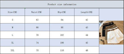 Women’s Wide Leg Shorts Summer Thin Cotton A-Line Zipper Office Lady Casual Loose Shorts