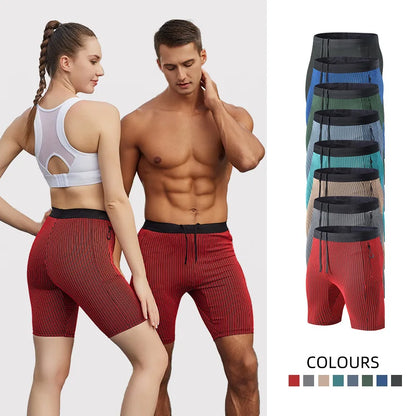 Compression Running Shorts with Pockets – Men's & Women's Gym Workout Fitness Training Sports Shorts