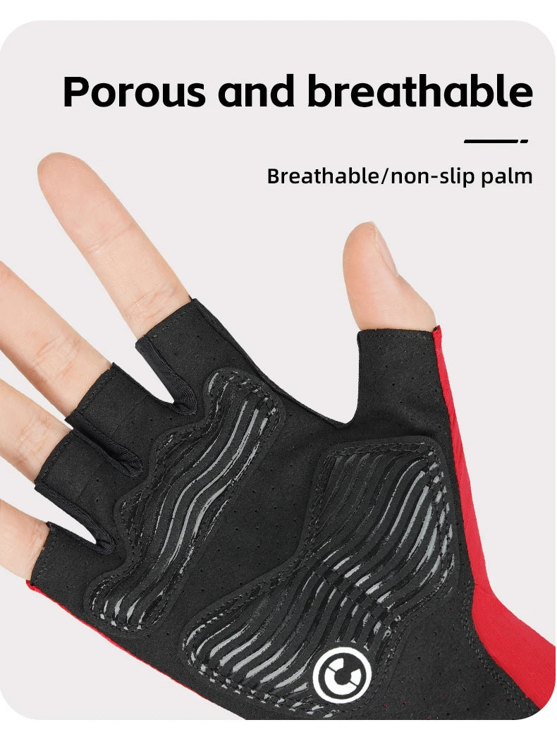 Guantes de Ciclismo sin Dedos CXWXC – Transpirables y Antideslizantes para Hombre y Mujer con Soporte Extendido de Muñeca para Fitness, Entrenamiento y Deportes al Aire Libre
