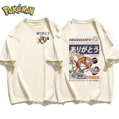 Pokémon Magikarp Anime T-Shirt – Harajuku Loose Fit Unisex Parent-Child Top (Autumn/Winter 2026)