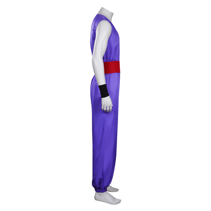 Dragon Ball Gohan Inspired Cosplay Costume – Men’s Jumpsuit Outfit Set with Belt, Shoes & Boots for Halloween, Carnival & Party Roleplay