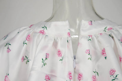 Robe mini florale à volants printemps-été 2026 pour femme – Jupe courte plissée à col en V, tenue décontractée élégante et à la mode