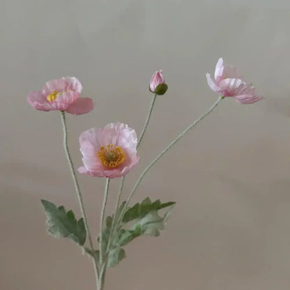 Artificial Poppy Flowers – Realistic Silk Faux Long Stem Flowers for Home Décor, Garden, Wedding Bridal Bouquets, Party Decoration & DIY Floral Arrangements