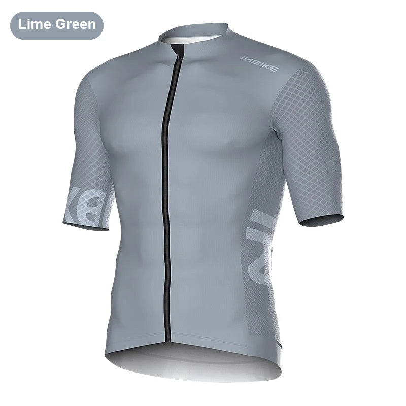 INBIKE Men's Short Sleeve Cycling Jersey – Breathable Summer MTB & Road Bike Bicycle Sportswear