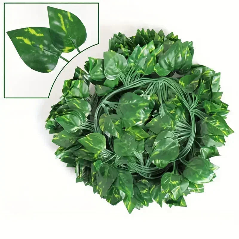 Artificial Ivy Vine Garland – Realistic Faux Green Leaf Rattan Creeper for Garden, Wedding Decor, Party Decorations, Hanging Plants & Home Decoration