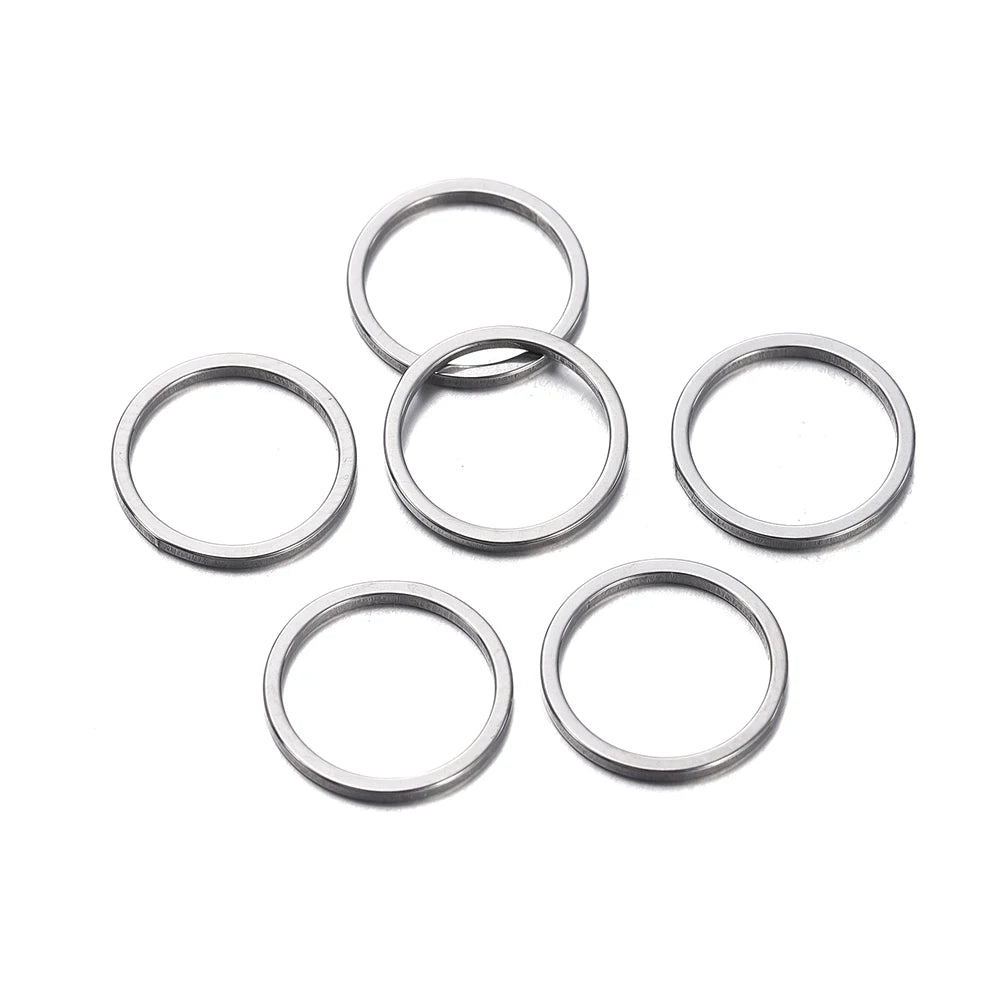 10 breloques géométriques creuses en acier inoxydable pour bijoux – Connecteurs de pendentif pour boucles d'oreilles, colliers et fabrication de bijoux