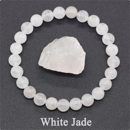 Bracelet en perles de cristal d'améthyste naturelle – Bracelet en pierres véritables pour femmes, bijoux énergétiques Reiki et accessoire de mode