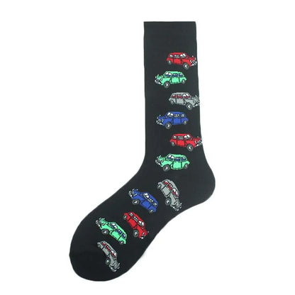 Funny Cotton Novelty Crew Socks – Alien, Planet, Shark, Dinosaur, Skateboard & Math Designs for Men & Women