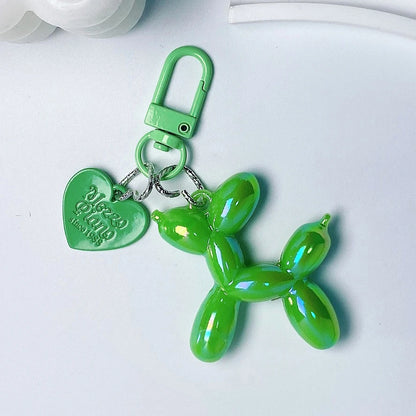 Cute Acrylic Balloon Dog Keychain – Cartoon Y2K Bag Pendant for Women & Couples, Car Key Chain, Jewelry Gift & Decorative Accessory