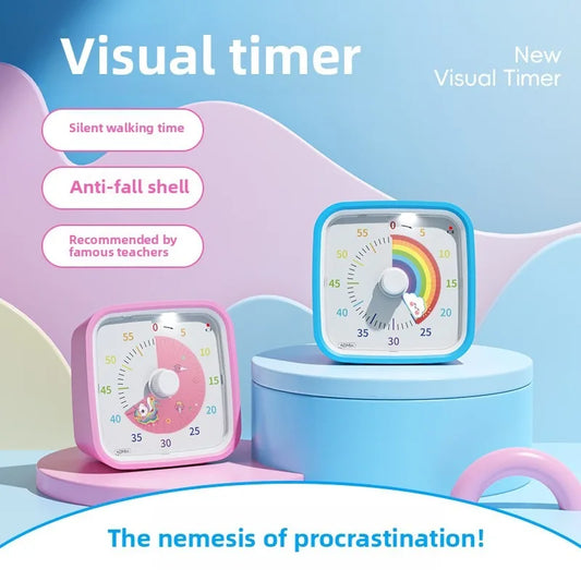 Temporizador visual de 60 minutos con luz nocturna – Reloj de cuenta regresiva para niños, estudiantes y productividad