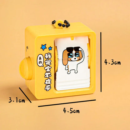 Cartoon Book Flipping Animation Machine Keychain – Creative Backpack Pendant Decompression Fidget Toy, Novelty Small Gift