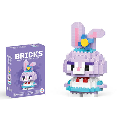 Disney Stitch & LinaBell Building Blocks Set – Cartoon Character Figures, DIY Assembly Bricks & Creative Construction Toy Gift for Kids