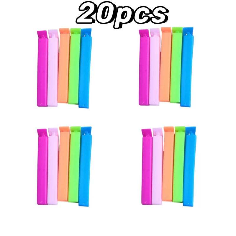 5-30PCS Colorful Bag Sealing Clips – Reusable Moisture-Proof Snack Bag Clamps for Food Storage, Fresh-Keeping Plastic Bag Kitchen Accessories